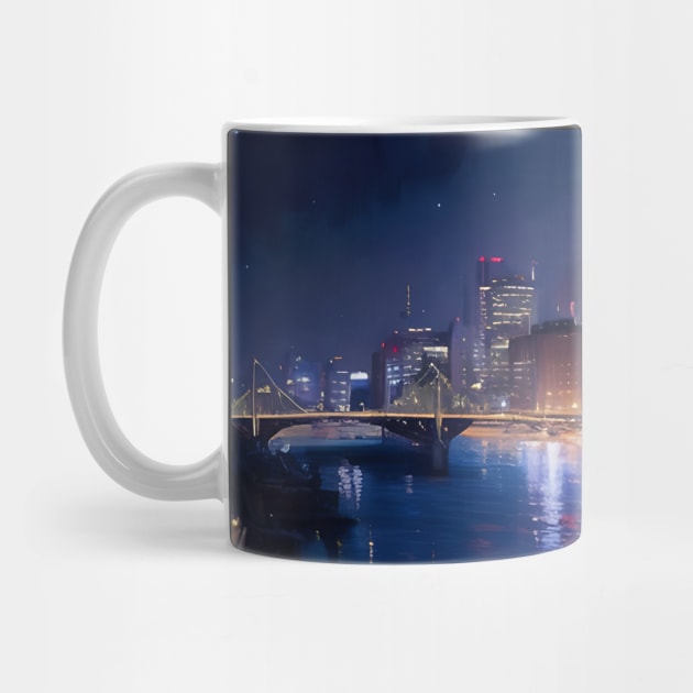 Night Cityscape by The Brushstrokes Boutique